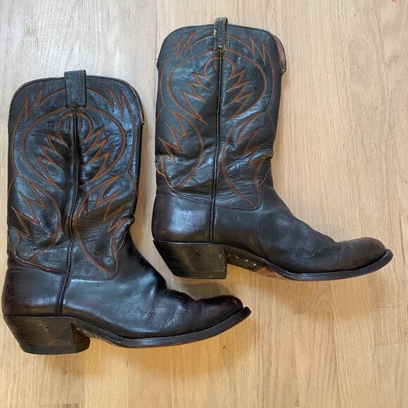 Vintage Sanders Cowboy Boot Size 11 - Picture 1 of 8